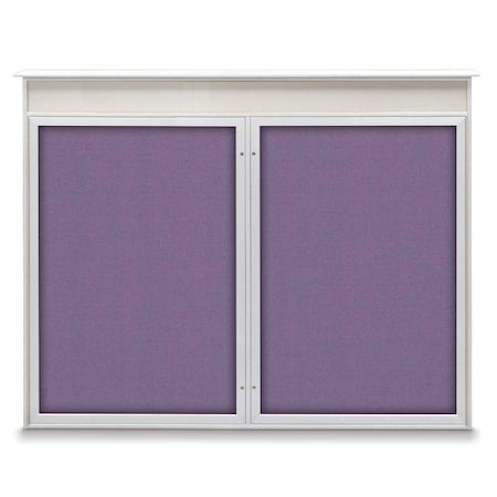 United Visual Products Single Door Enclosed Indoor Letterboard UV1124SD4824-BLACK-GREY